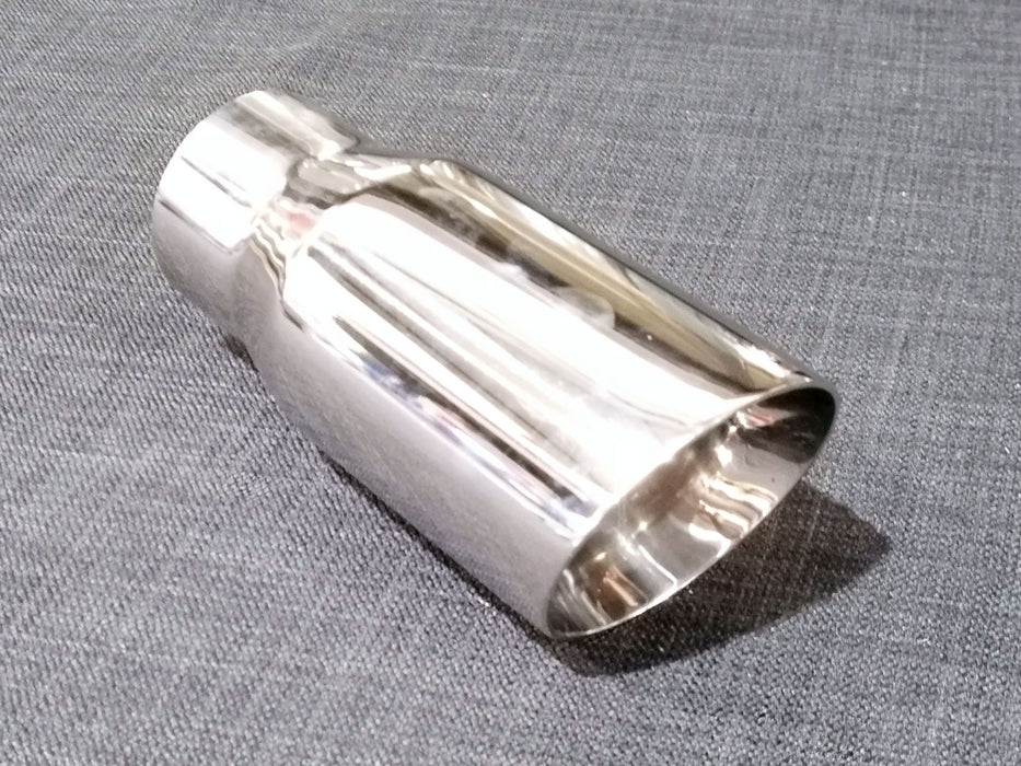ZRT001 - Single 3inch Round tailpipe - Slash cut - Bevelled
