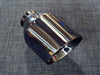 ZRT019 - Single 4.5inch Round tailpipe - Slash cut - Black Chrome - Harrys Euro
