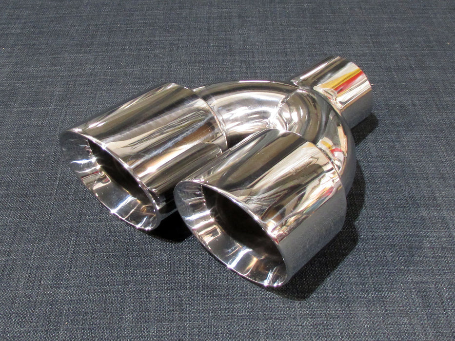 ZTT011R - Twin 3.5inch Tailpipe - Round - Slash cut - Bevelled - R/H