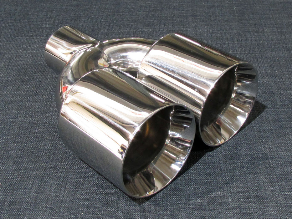 ZTT022 - Twin 4inch Tailpipe - Round - Straight cut - Bevelled