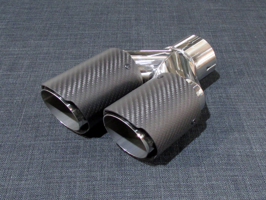 ZTT074R – Twin 3″ Tailpipe – Round – Slash cut – Carbon – R/H