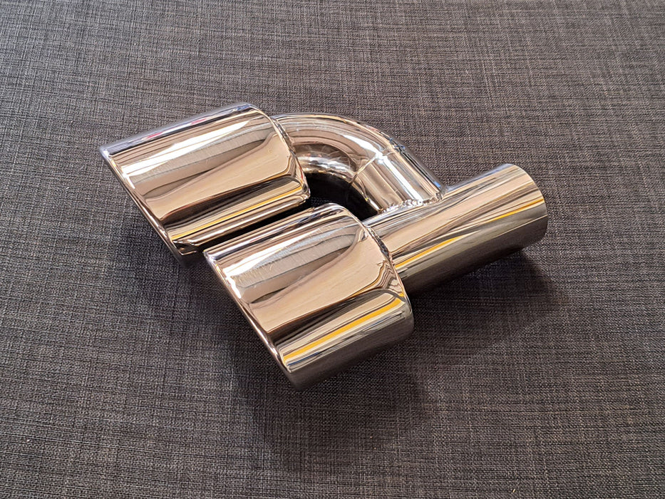 ZTT084R – Twin 5″ Tailpipe – Oval – Slash cut – Inrolled – R/H