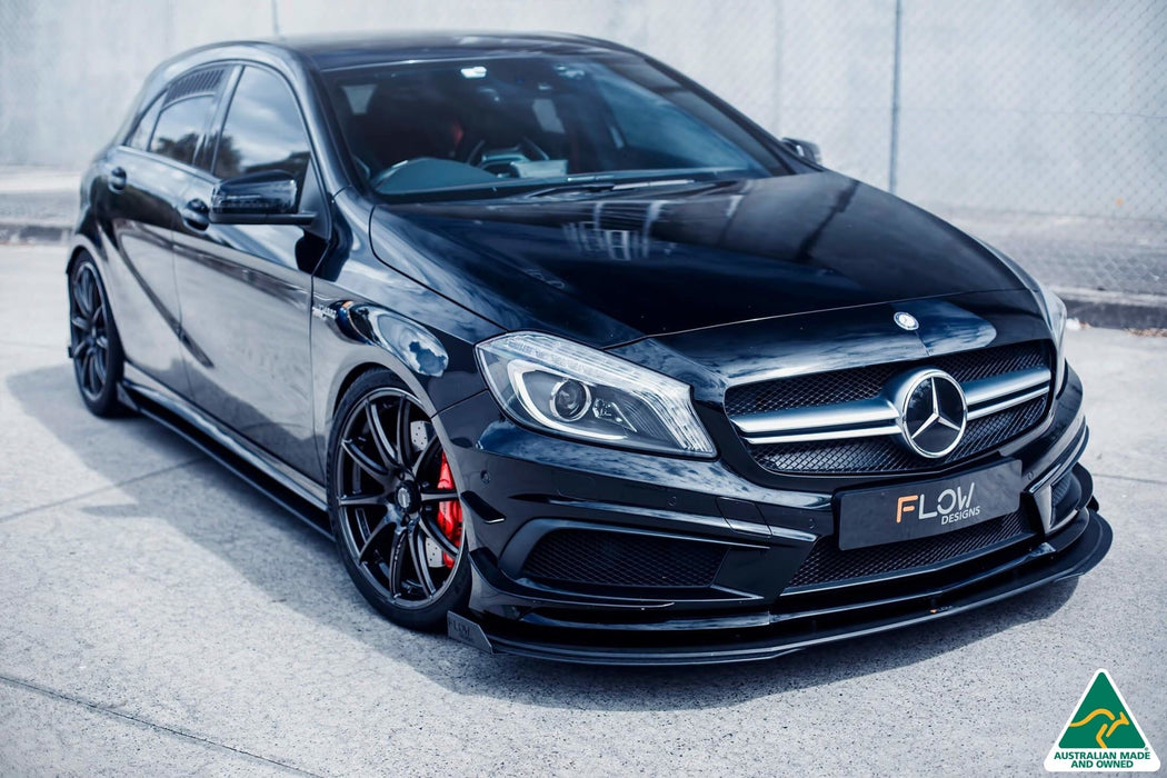 A45 AMG W176 (PFL) Front Lip Splitter Winglets (Pair)-Flow Designs