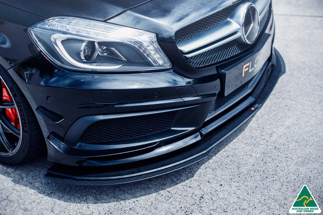 A45 AMG W176 (PFL) Front Lip Splitter Extensions (Pair)-Flow Designs