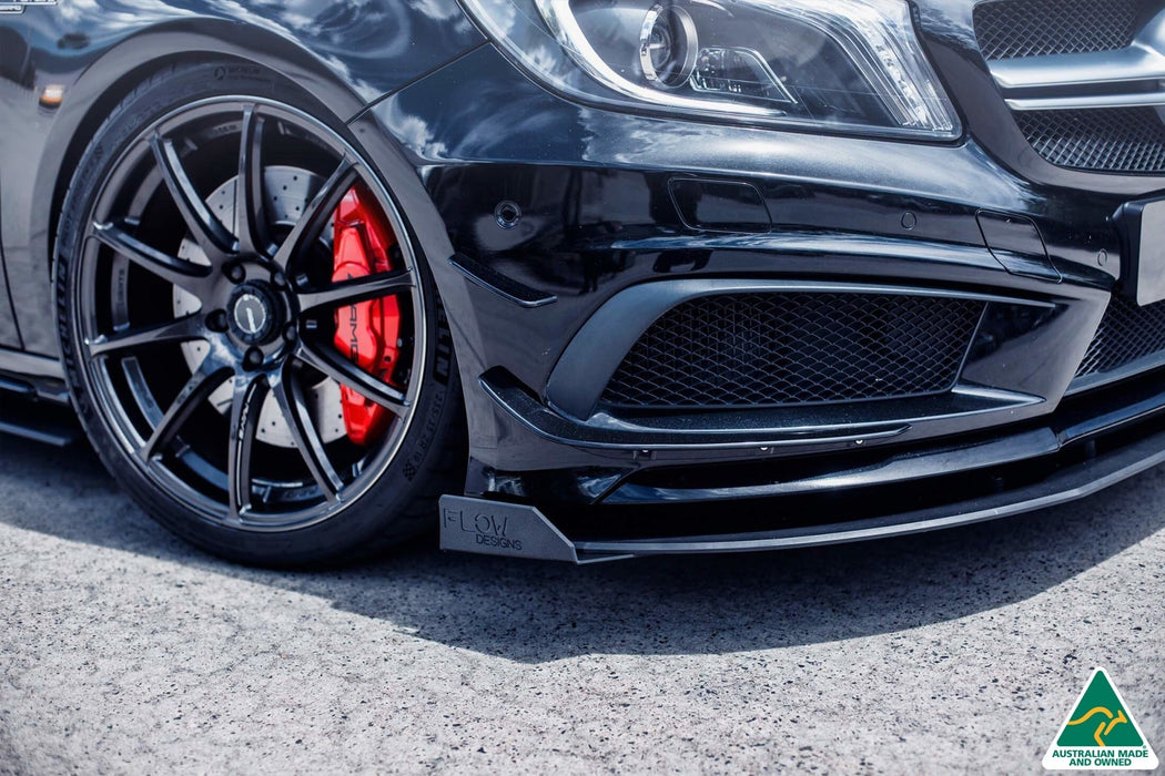 A45 AMG W176 (PFL) Front Lip Splitter Winglets (Pair)-Flow Designs