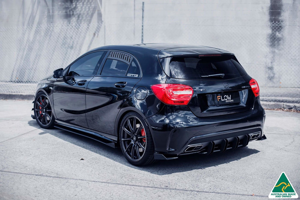 A45 AMG W176 (PFL) Side Skirt Splitter Winglets (Pair)-Flow Designs