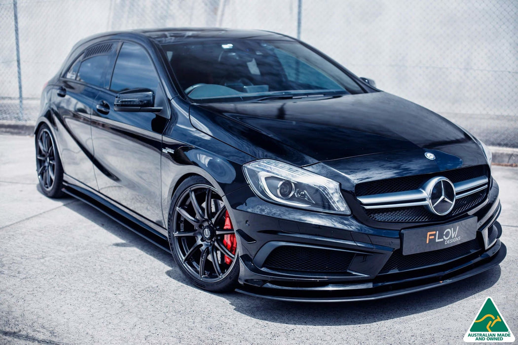 A45 AMG W176 (PFL) Front Lip Splitter-Flow Designs