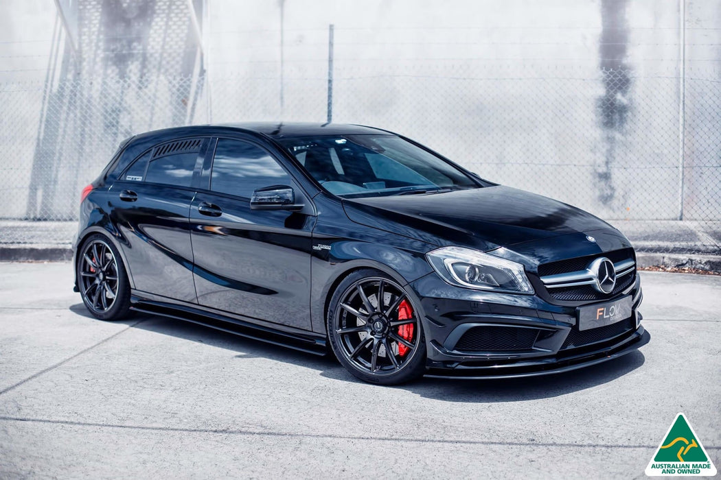 A45 AMG W176 (PFL) Side Skirt Splitters (Pair)-Flow Designs