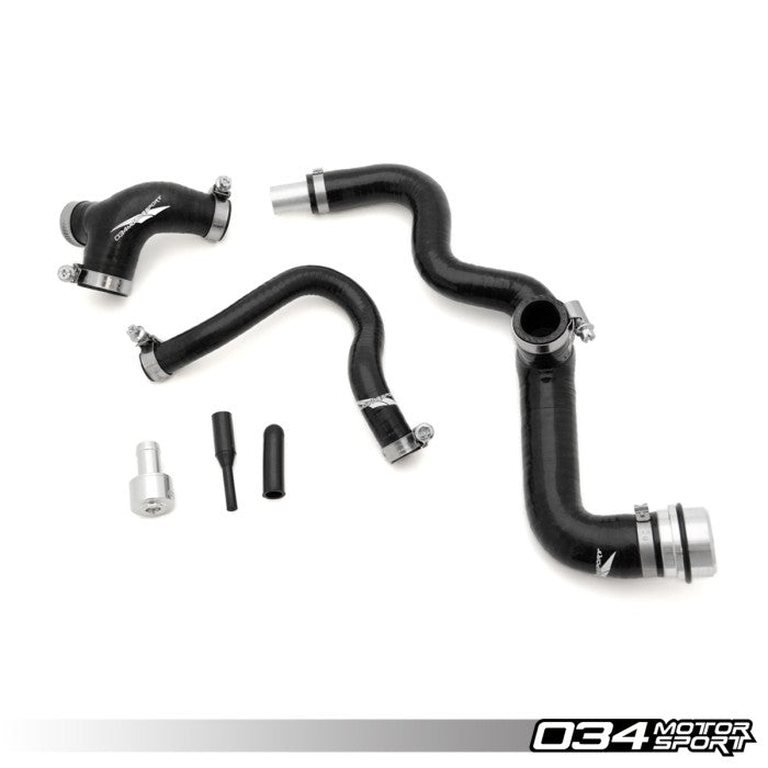 Breather Hose Kit, Late-AMB Audi A4 1.8T, Reinforced Silicone - 034-101-3003