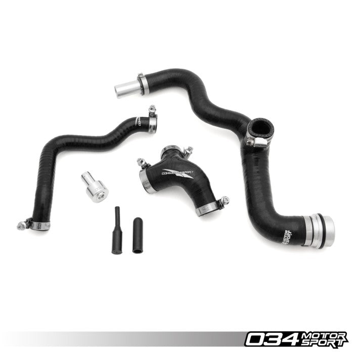 Breather Hose Kit, Mid-AMB Audi A4 & Late-AWM Volkswagen Passat 1.8T, Reinforced Silicone - 034-101-3004