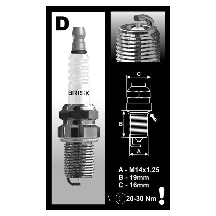 Brisk Racing DR10S Silver Spark Plug - Harrys Euro