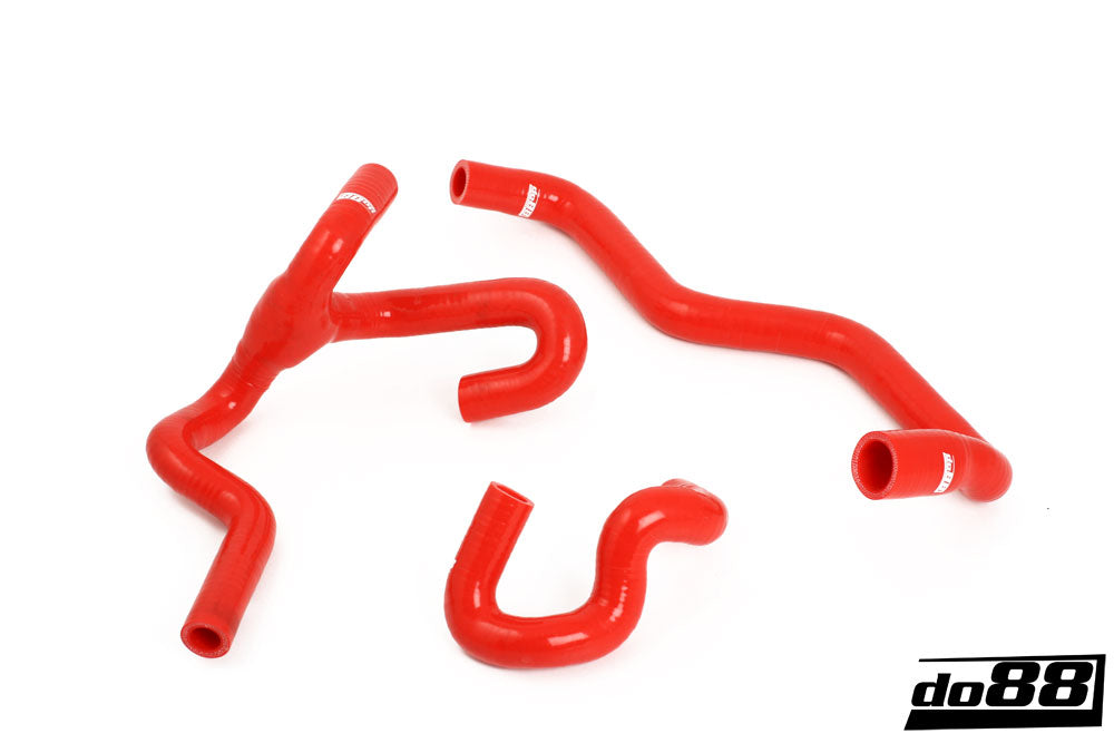 SAAB 9-5 98-10 Heater hoses for cars with water valve Red