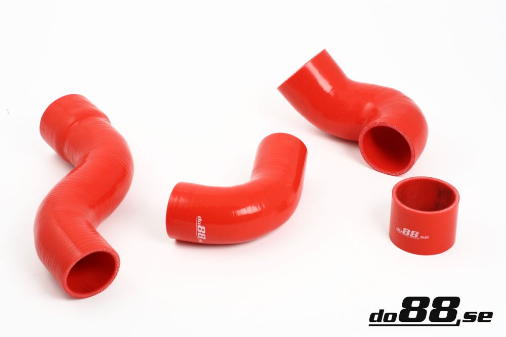 Volvo 700/900 Turbo (w.o AC) Pressure hoses Red