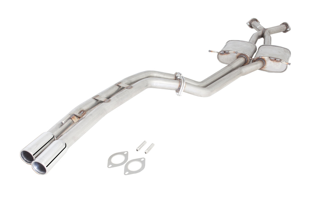 2.5 Inch COMMODORE EXHAUST KIT VT-VZ V6 and V8 Twin NO REAR MUFFLERS -LOUD STAINLESS UNPOLISHED