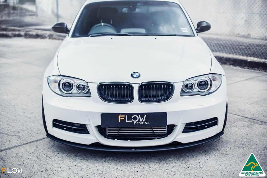 E82 M Sport Front Lip Splitter V3 (Clearance-old design-no finish selection)-Flow Designs