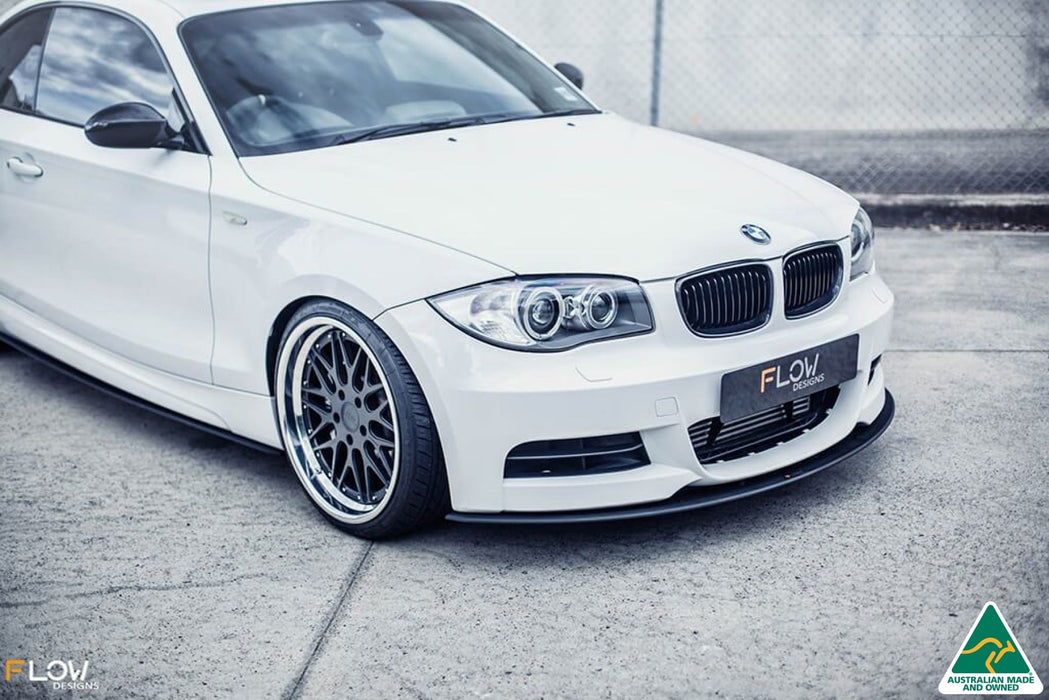 E82 M Sport Front Lip Splitter V3 (Clearance-old design-no finish selection)-Flow Designs