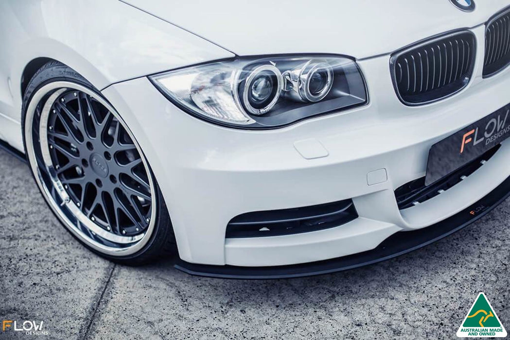 E82 M Sport Front Lip Splitter V3 (Clearance-old design-no finish selection)-Flow Designs