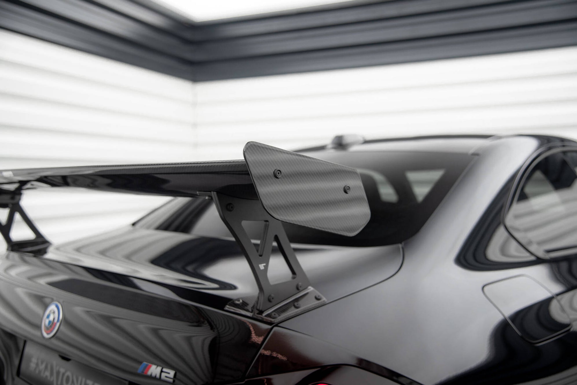 Carbon Fiber Spoiler With External Brackets Uprights BMW M2 G87 / M240 ...