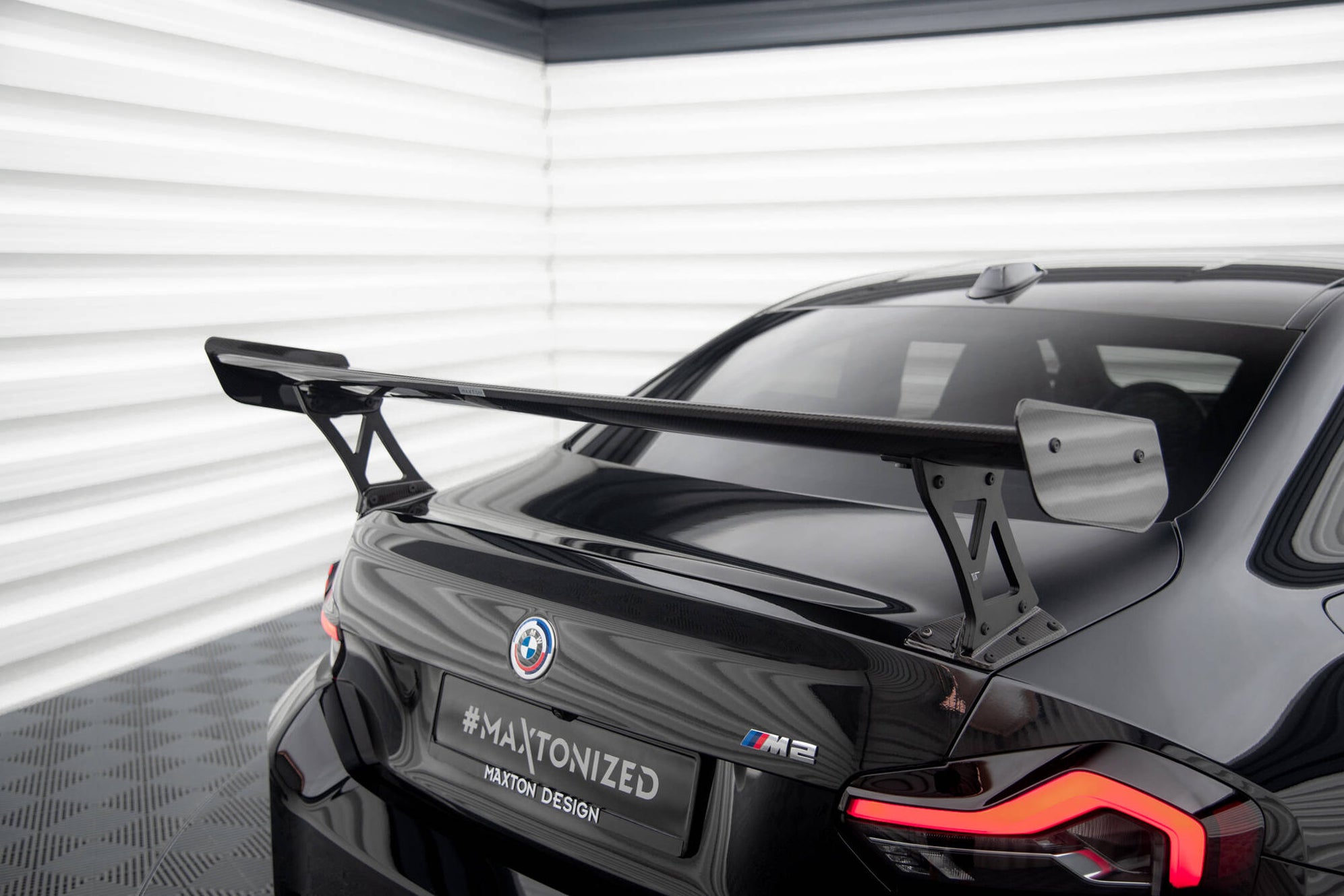 Carbon Fiber Spoiler With External Brackets Uprights BMW M2 G87 / M240 ...