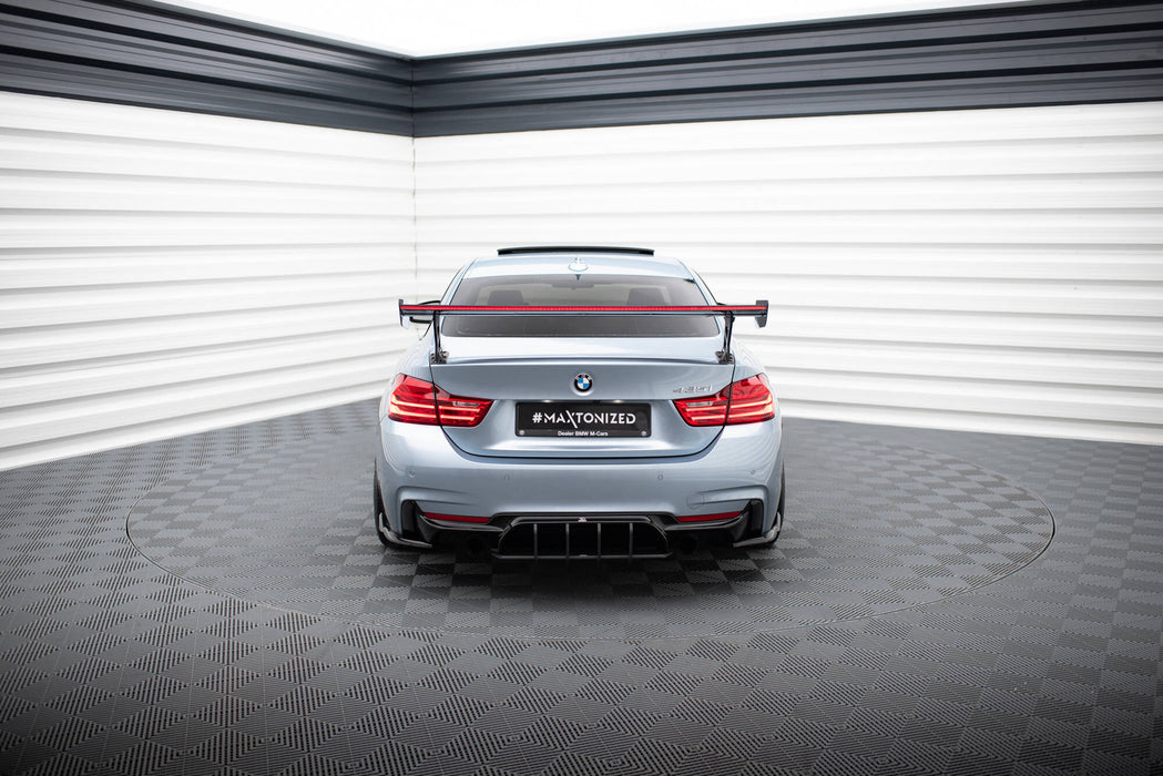 Carbon Spoiler With External Brackets Uprights + LED BMW 4 F32 / 4 F32 M-Pack Coupe