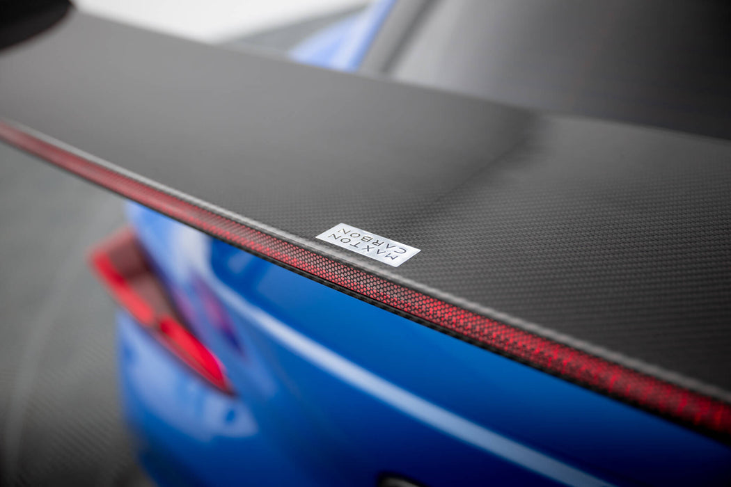 Carbon Spoiler With External Brackets Uprights + LED Toyota Supra Mk5
