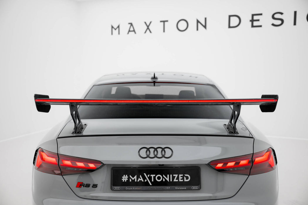 Carbon Spoiler With External Brackets Uprights V.1 + LED Audi A5 / A5 S-Line / S5 / RS5 Coupe F5 / F5 Facelift