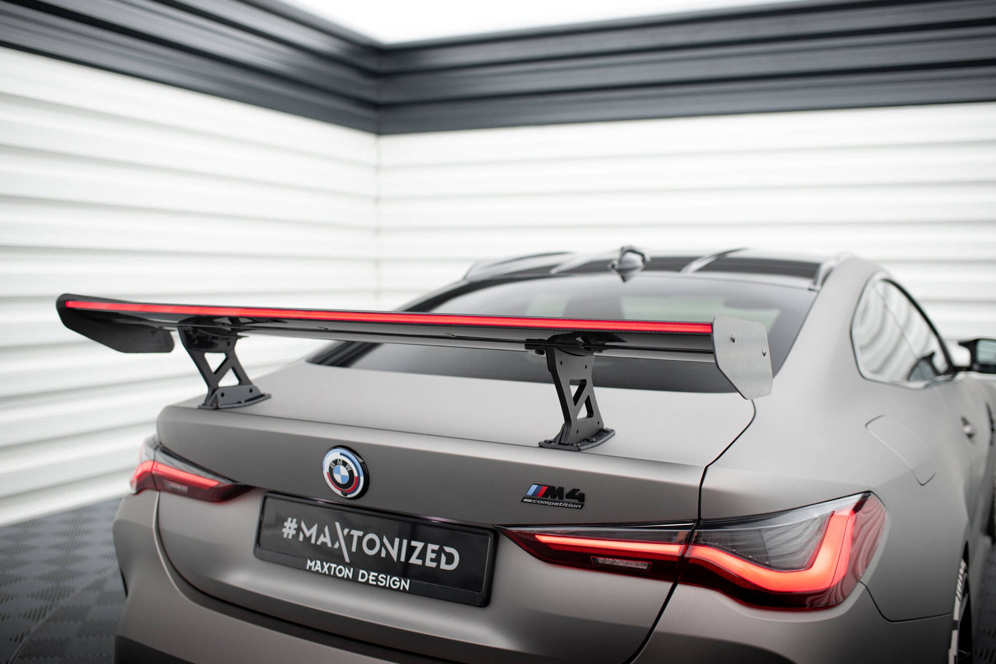 Carbon Spoiler With Internal Brackets Uprights + LED BMW M4 G82 / G82 ...