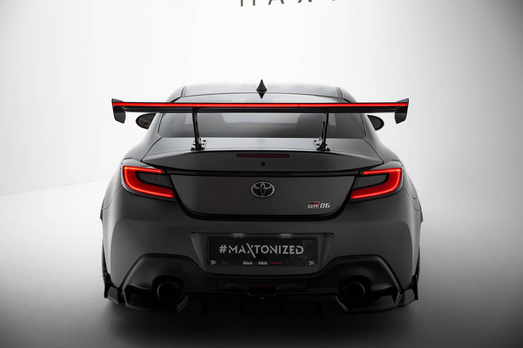 Carbon Spoiler With Internal Brackets Uprights + LED Toyota GR86 / Subaru BRZ Mk2