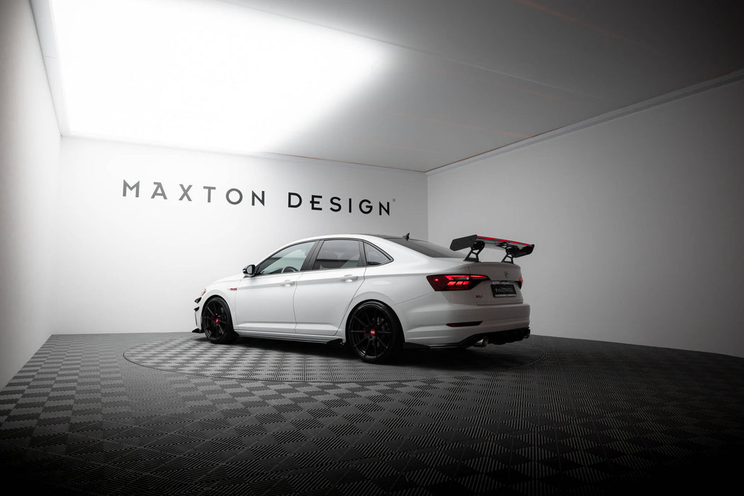 Carbon Spoiler With Internal Brackets Uprights + LED Volkswagen Jetta GLI Mk7
