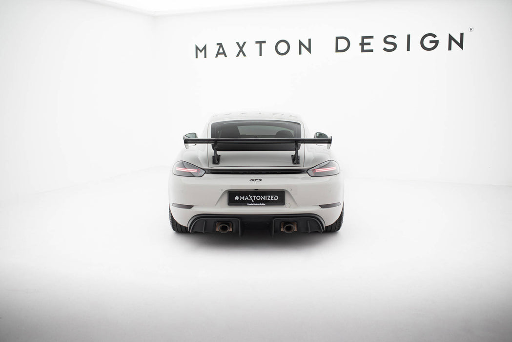 Carbon Spoiler With Internal Brackets Uprights V.2 Porsche 718 Cayman 982c