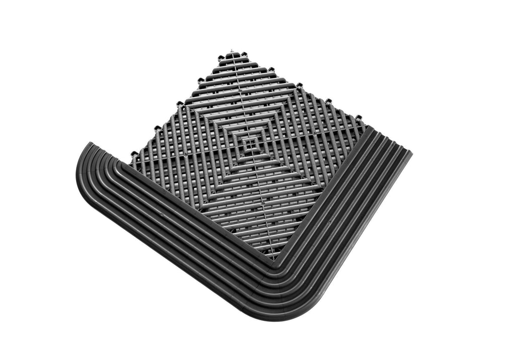 Modular \"MAXTON Floor\"- Corner Edge Tile (Female Loops)