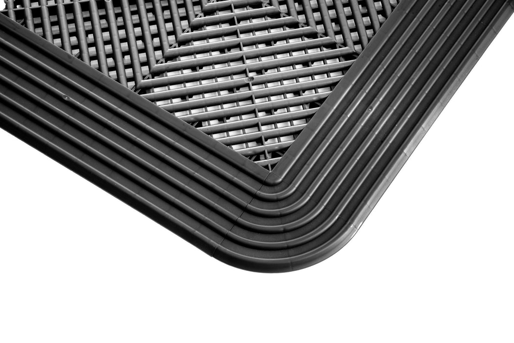 Modular \"MAXTON Floor\"- Corner Edge Tile (Male Pegs)