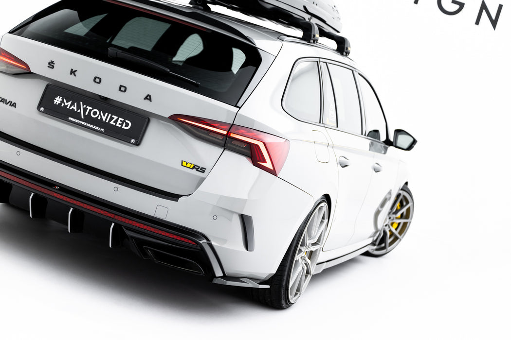 Rear Side Splitters V.7 Skoda Octavia RS Liftback / Combi Mk4 Facelift