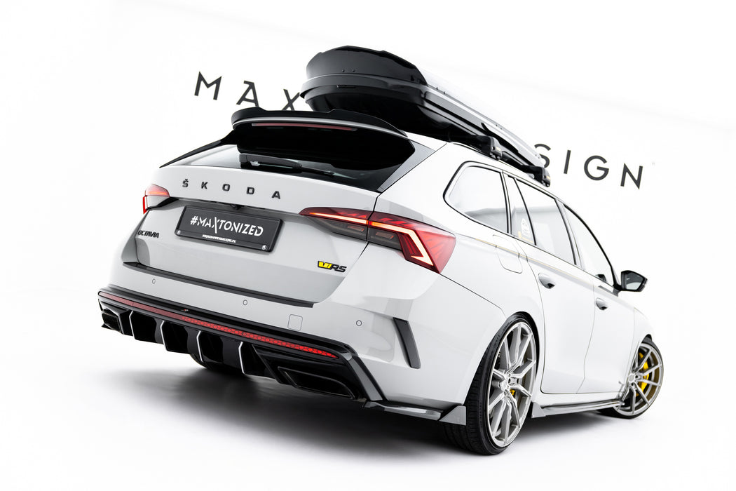 Rear Side Splitters V.8 Skoda Octavia RS Liftback / Combi Mk4 Facelift