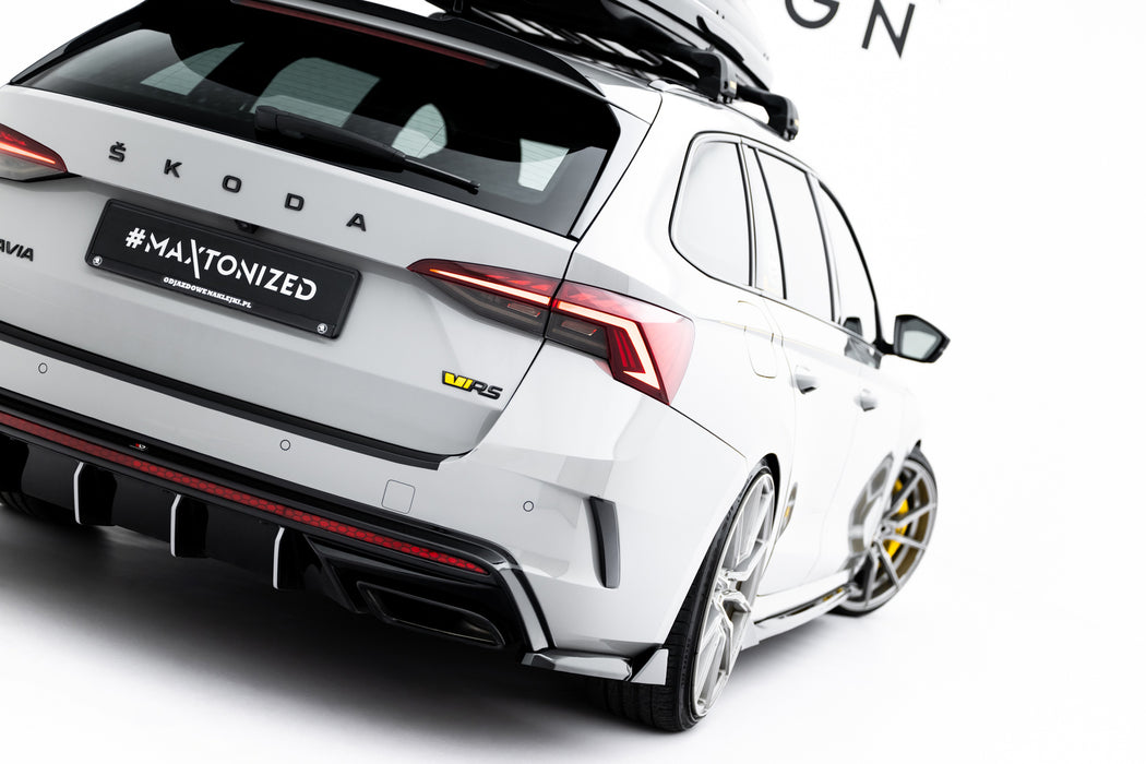 Rear Side Splitters V.8 Skoda Octavia RS Liftback / Combi Mk4 Facelift