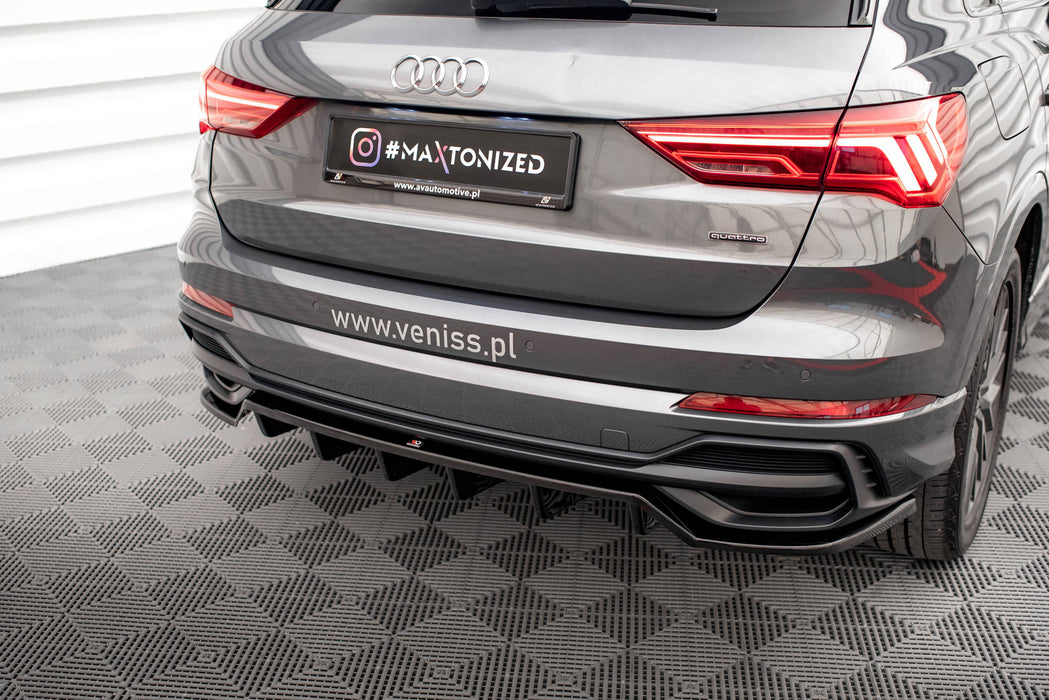 Rear Splitter (with vertical bars) Audi Q3 S-Line SUV F3