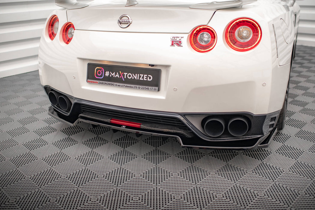 Rear Splitter (with vertical bars) Nissan GTR R35 Facelift-NI-GTR-4F2-RD1GplusRD2G