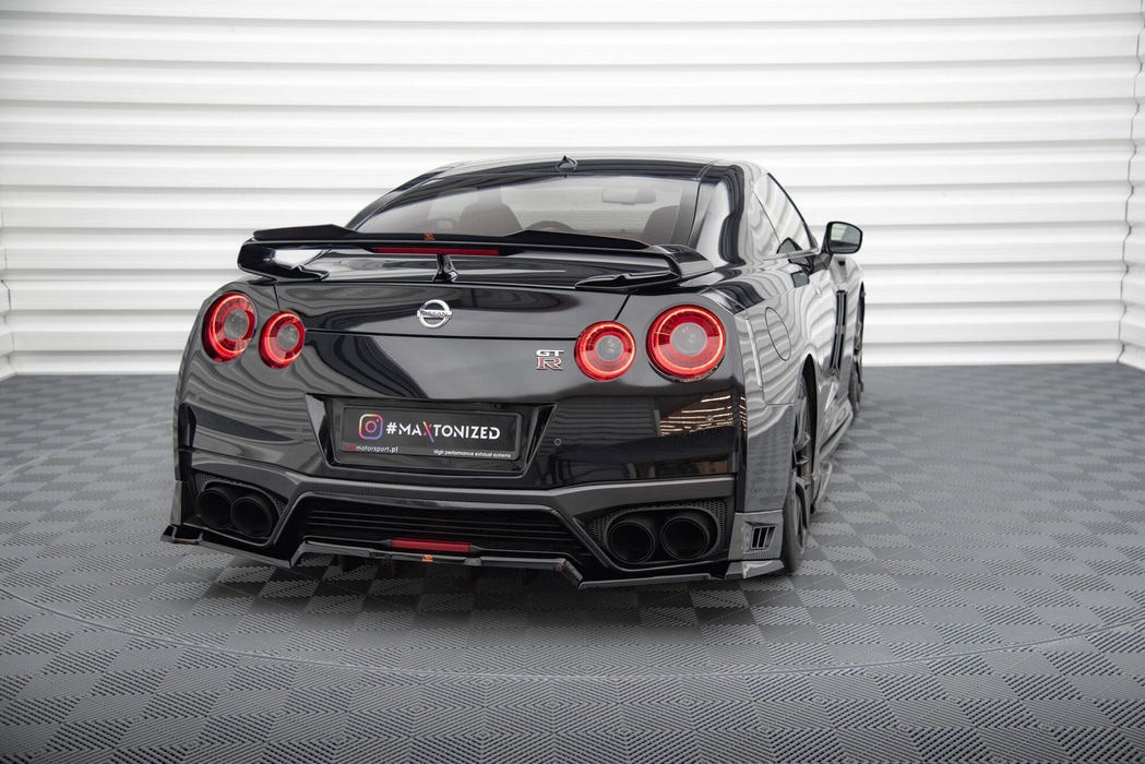 Rear Splitter (with vertical bars) Nissan GTR R35 Facelift-NI-GTR-4F3-RD1GplusRD2G