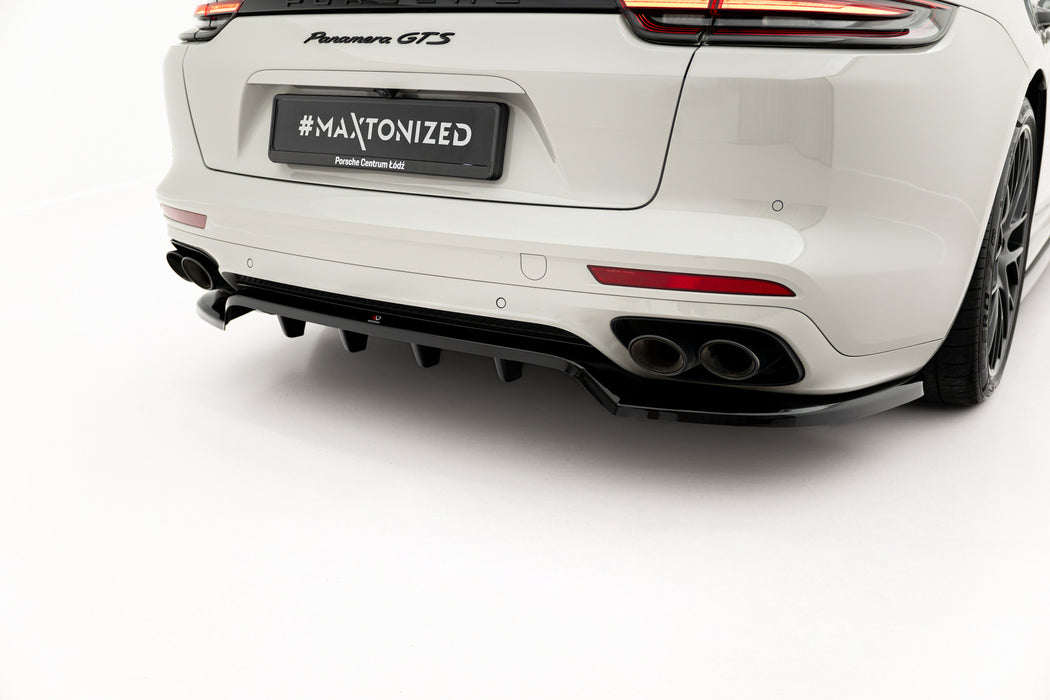 Rear Splitter (with vertical bars) Porsche Panamera E-Hybrid 971 Facelift