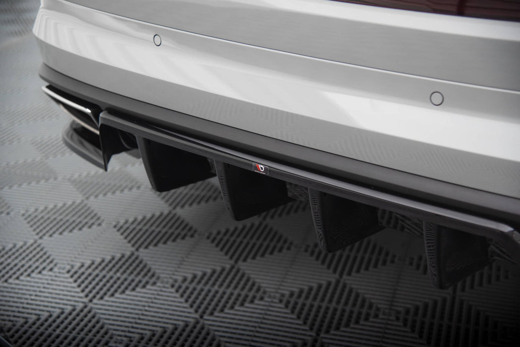 Rear Splitter (with vertical bars) Skoda Kodiaq RS Mk1 / Mk1 Facelift-SK-KO-1F-RS-RD1GplusRD2G