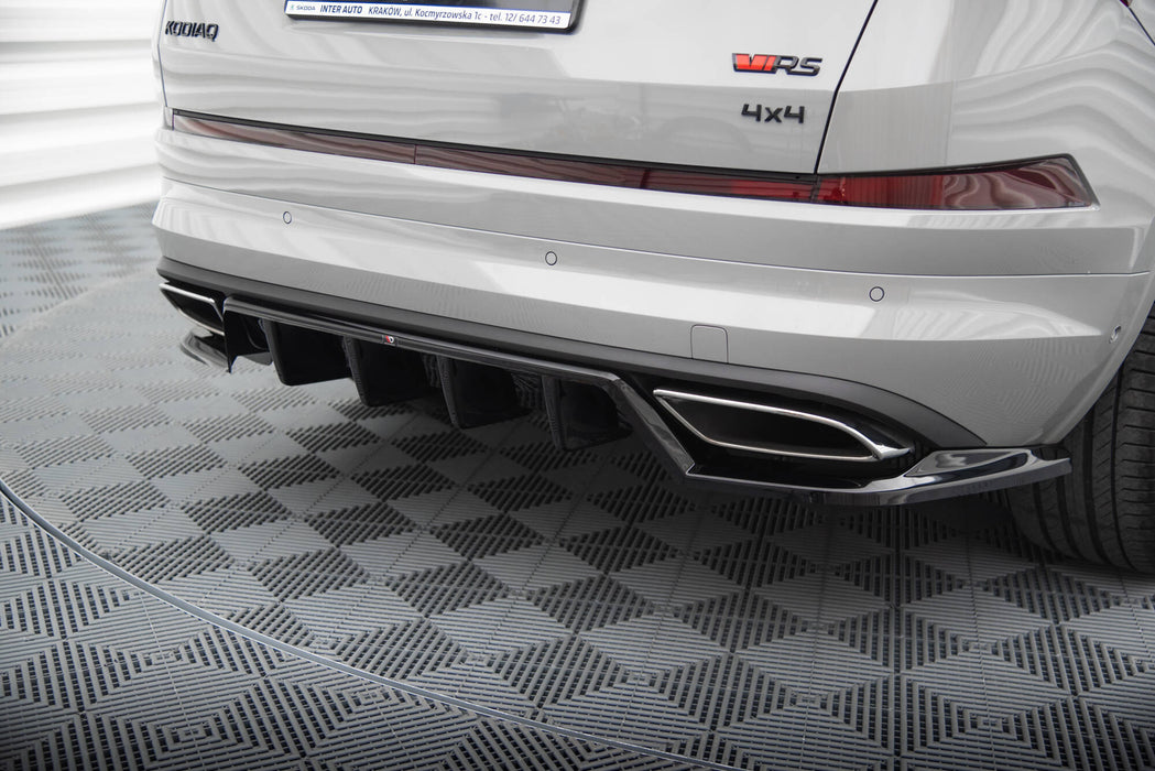Rear Splitter (with vertical bars) Skoda Kodiaq RS Mk1 / Mk1 Facelift-SK-KO-1F-RS-RD1GplusRD2G