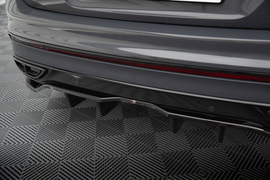 Tiguan R Line Split Rear Splitter (with vertical bars) Volkswagen Tiguan R-Line Mk2 Faceli ...