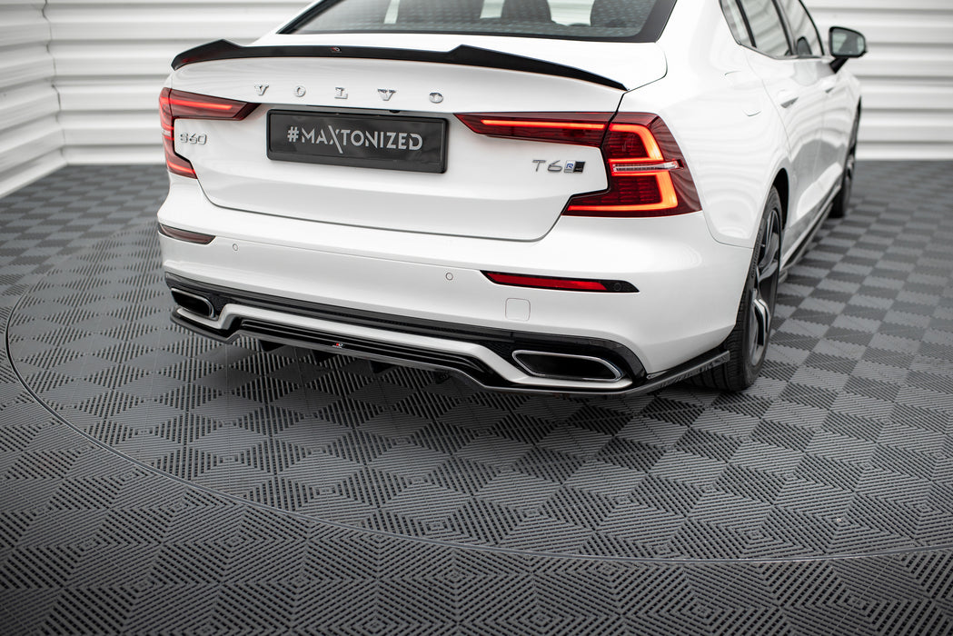 Rear Splitter (with vertical bars) Volvo S60/V60 R-Design Mk3-VO-S60-3-RDESIGN-RD1GplusRD2G