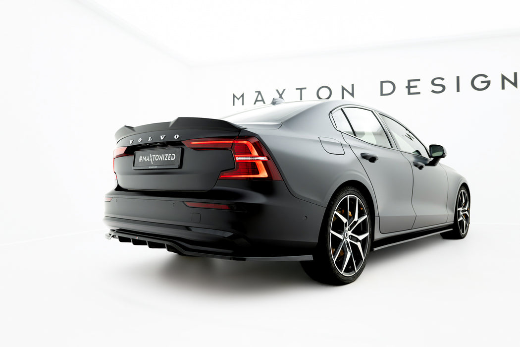 Rear Splitter (with vertical bars) Volvo S60/V60 R-Design Mk3-VO-S60-3F-RDESIGN-RD1GplusRD2G