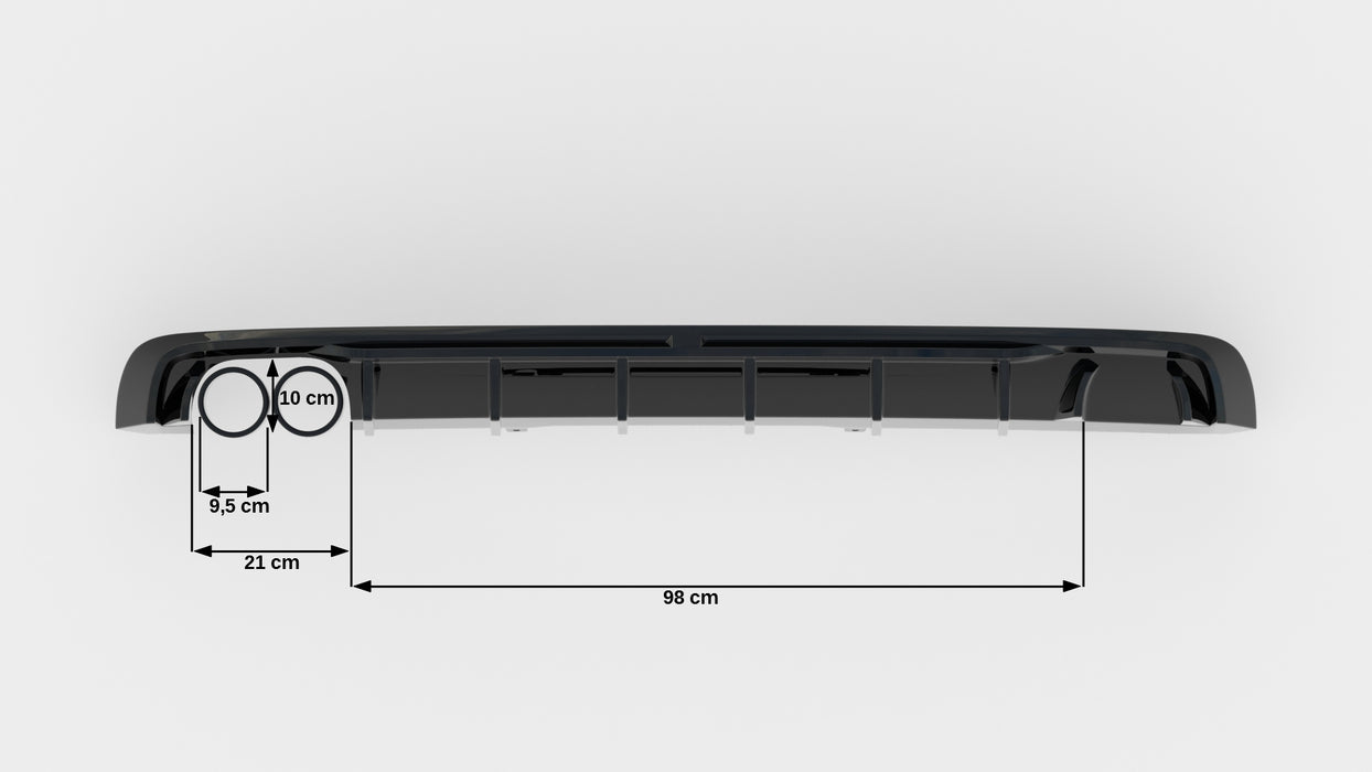 Rear Valance V.1 Audi A4 S-line B9 (Version with dual exhaust tips on one side)