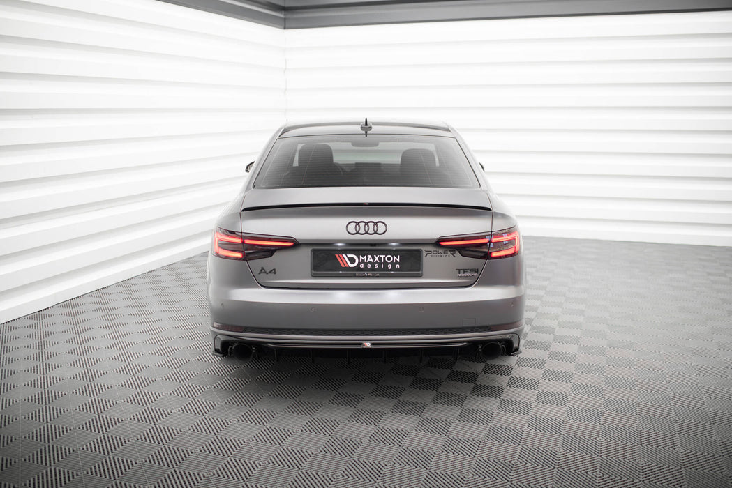 Rear Valance V.1 Audi A4 S-line B9 (Version with single exhaust tips on both sides)