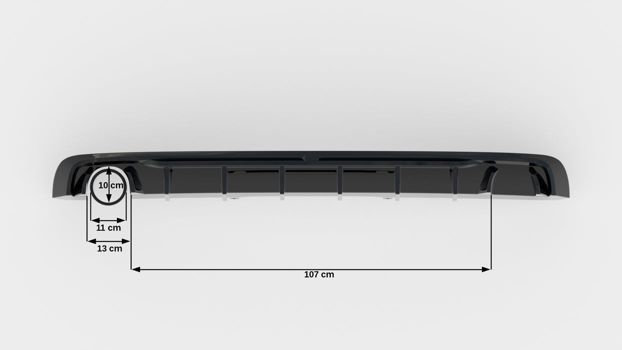 Rear Valance V.1 Audi A4 S-line B9 (Version with single exhaust tips on one side)