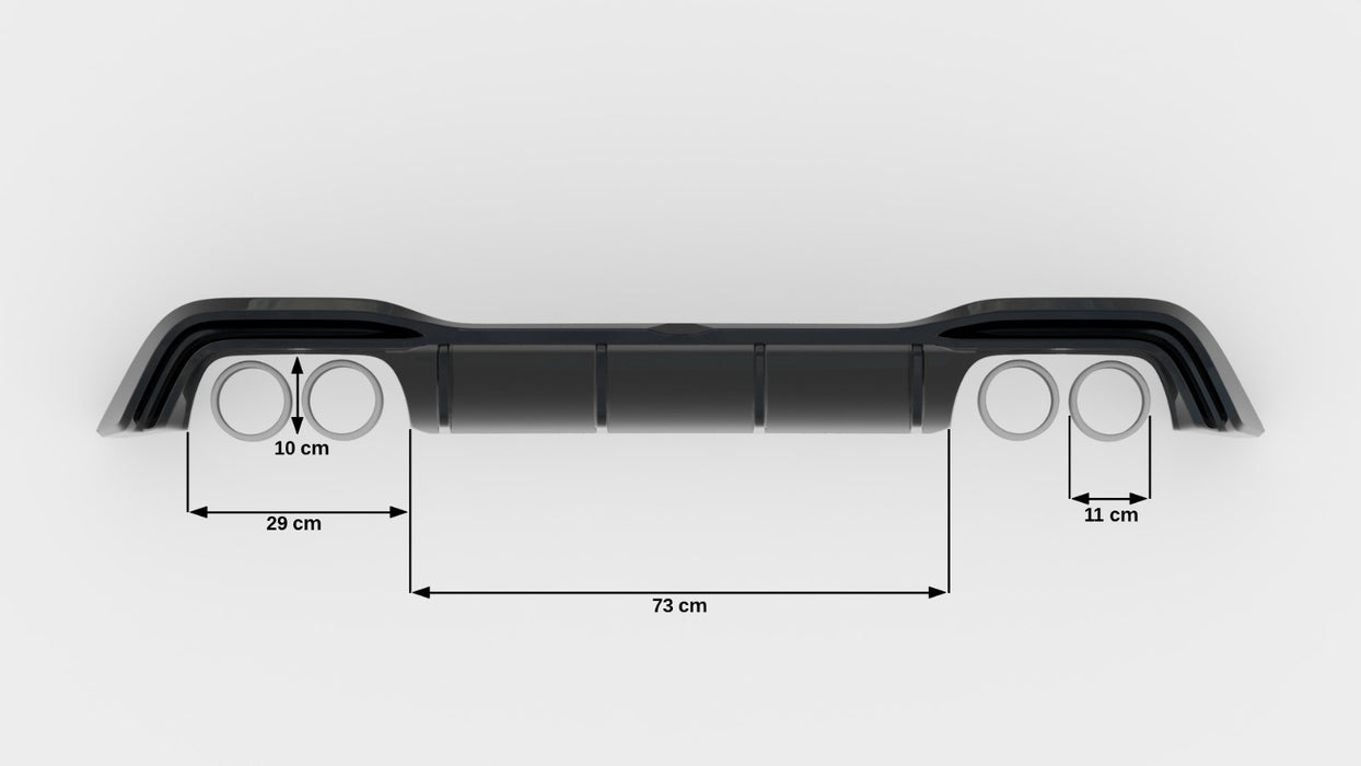 Rear Valance V.2 Volkswagen Golf R Hatchback Mk8 - Harrys Euro