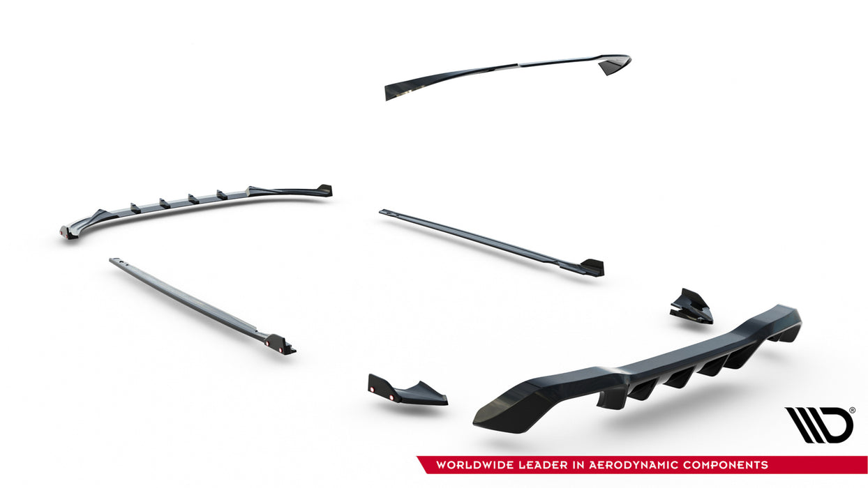 Set of Splitters V.4 Volkswagen Golf R Hatchback Mk8 Facelift