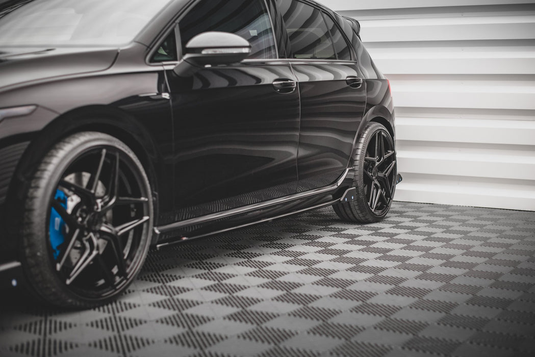 Side Skirts Diffusers V.2 + Flaps Volkswagen Golf R Hatchback Mk8
